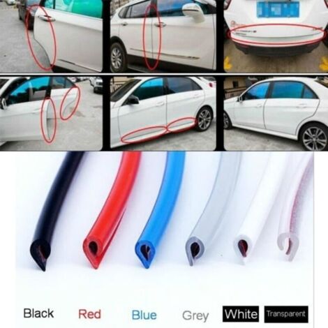 Autre accessoire,Bandes de Protection anti-frottements en caoutchouc pour porte de voiture,5M,moulage de portes - Type Transparent