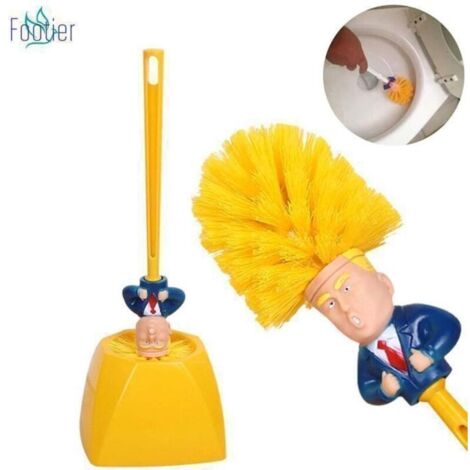 (Jaune)Brosse WC, Brosse et Support pour Cuvette de Toilette Premium avec et Poils durables pour Le Nettoyage de la Salle de Bain