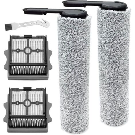 Brosse à rouleau + filtre pour Tineco Floor One Stretch S6 aspirateur sec et humide pièces de rechange, ensemble d\'accessoires 2