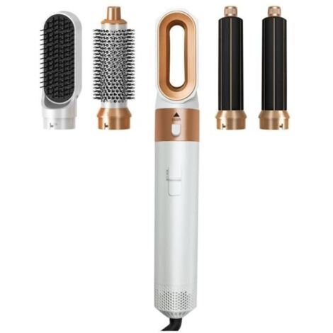 5-en-1 Hair Air Styler Version 2.0, Multistyler Sèche-cheveux, Brosse Soufflante avec 5 accessoires,Brosse Coiffante Chauffante
