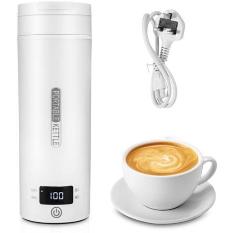 Bouilloire de voyage petite électrique 500 ml, 300 W bouilloire portable mini tasse d\'eau en acier arrêt automatique