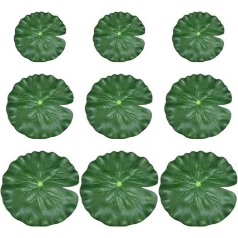 Bassin Exterieur Plante Aquatique,9 Feuilles de flottantes en Mousse pour la Maison, Le Jardin,la Piscine, l\'aquarium