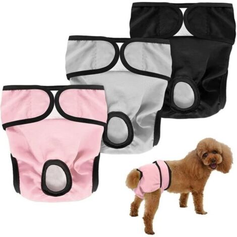Couche pour Chien Femelle Culotte Chiennes Chaleurs Protection des Périodes Physiologiques, de Menstruelle, d\' Incontinence, Lavable