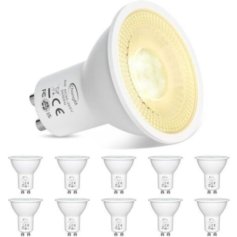 Ampoule GU10 LED Blanc Chaud 2700K, 7W équivalent Ampoule Halogène 70W, 720LM, Ampoules LED Spot, Non Réglable, Lot de 10 (1/5)