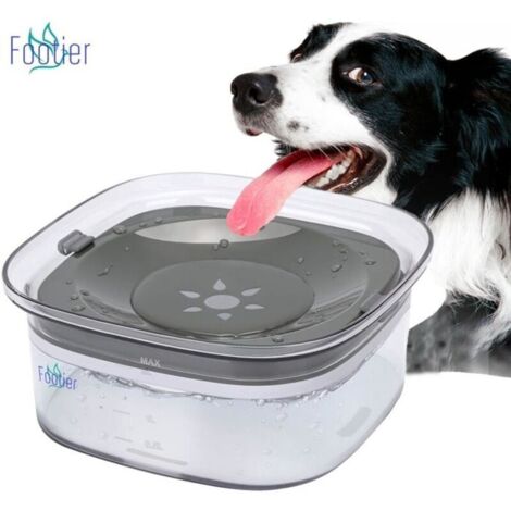 (Gris)Gamelle Anti Éclaboussures Chien, Bol d\'eau de Flottabilité pour Chien Gamelle Anti Goutte pour Chien de Voyage-Grande