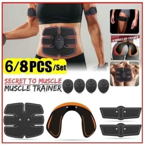 Stimulateur Abdo et Fessiers - Rn - 8PCS - 6 Modes de Massage - Certifié CE - Pour Adultes (1/4)