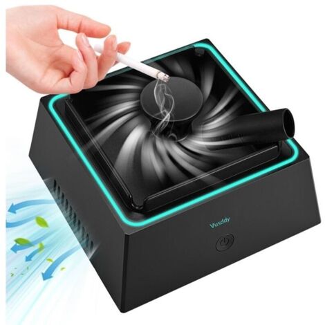 Cendrier Aspirateur de Fumée, Cendrier Électronique Intelligent Anti Odeur, Cendrier Électrique avec Purificateur Dair