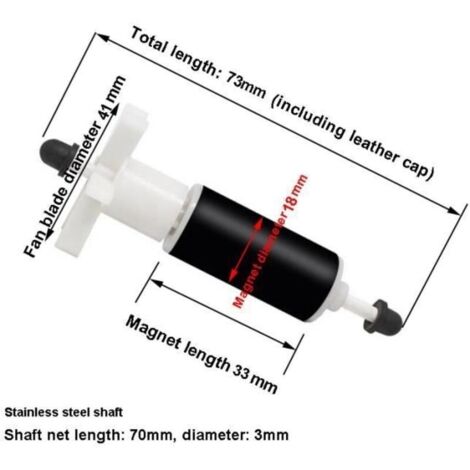 73 mm - turbine-Rotor E02 fixe, pompe à eau silencieuse, Mini, accessoires pour Aquarium, jardin et piscine