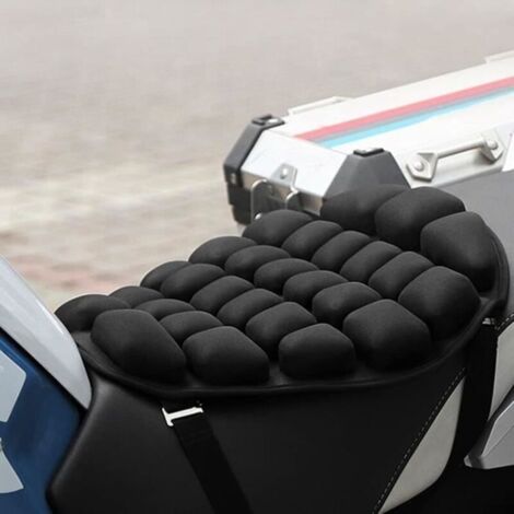 (Noir)10 Coussin de Siège Moto,Selle Moto,Coussin de Siège d\'air Gonflable,Soulagement de la Pression Presse à Main Gonflable Coussin