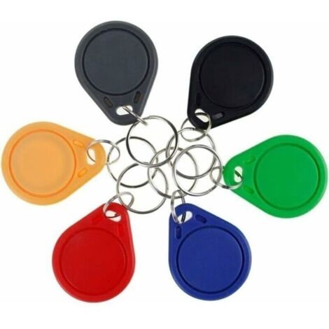 Lot de 10 Badges RFID 1356Mhz Programmable MCT Android UID modifiable Puce CUID Noir