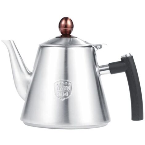 Qiilu cafetière en acier inoxydable 1.2L Acier Inoxydable Cuisinière Théière Thé Cafetière Bouilloire Résistant À La Chaleur