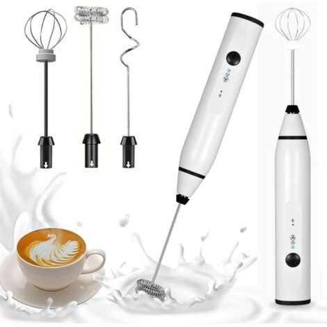 Mousseur à lait électrique  Fouet émulsionneur à Lait USB  Mousseurs à lait à main Rechargeable par USB pour Café Latte Cappuccino-Ensoleillé