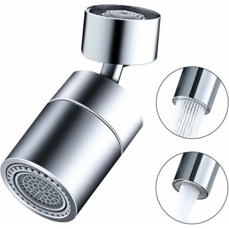Aérateur de Robinet, 720° Mousseur Robinet de Cuisine, Réglable Aérateur de Robinet avec 2 Modes, Universel Robinet Filtre pour Cuisine Salle de Bain (1/5)