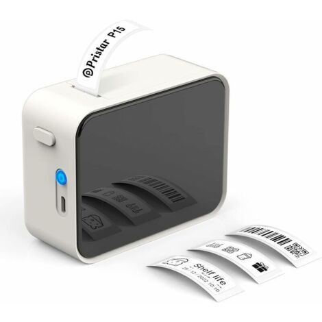 GABRIELLE étiqueteuse Bluetooth, P15 Mini Imprimante Etiquette Autocollante, Etiqueteuse Imprimante Portable Thermique, APP Connexion, Compatible avec iOS et Android pour Maison, Bure au, école (Beige