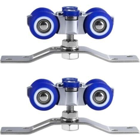 CSPARKV 2 Pièces Galet Porte Coulissante, Roulette Porte Coulissante en Acier Inoxydable, Peut tourner à 360°, pour Porte Coulissante Simple, Porte Pliante, Porte Coulissante Multiple