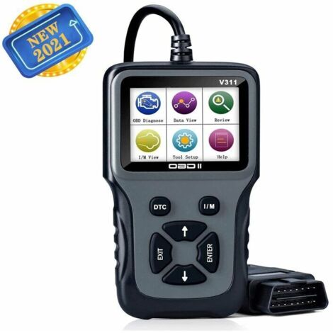 Gabrielle – Outil de diagnostic OBD2 universel – Lecture et suppression de codes d'erreur – Compatible avec véhicules essence et diesel 12V