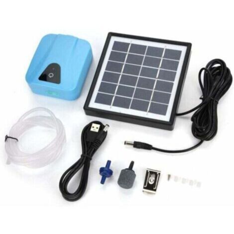 Debuns – Aérateur de bassin solaire professionnel – Pompe à air 2L/min – Alimentation solaire – Silencieuse < 45dB – Matériau ABS durable