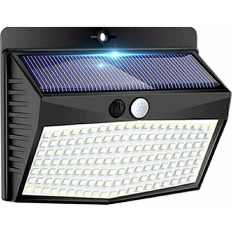 GABRIELLE Lampe Solaire Exterieur, 138LED Lumiere Solaire Exterieur avec Detecteur de Mouvement Étanche 3 Modes Eclairage Exterieur Solaire Spot Led Sans Fil pour Jardin,Terrasse,Garage (1/5)