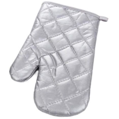 Gants de four matelassés argentés, gants de four à micro-ondes, gants de four antidérapants, gants d'isolation thermique, gants de four en coton pour accessoires de cuisine