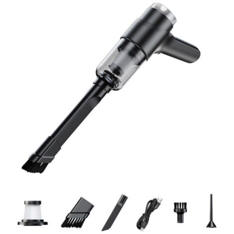 Aspirateur à Main sans Fil, 4 in1 Aspirateur Voiture, Mini USB-C Aspirateur de Voiture Puissant 6500Pa, Rechargeable Légère avec Filtre Lavable pour Voiture Maison (1/5)
