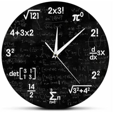 GABRIELLE Horloge, Mathématiques Horloge Murale Mathématiques Horloge Graduation Cadeau Enfants Formule Mathématiques Symboles Horloge Décoration De La Chambre Décoration Murale Salon Horloge & Horlog