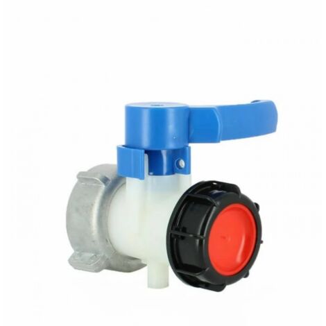 Vanne cuve - écrou S75X6 et sortie S60X6 - compatible Schütz (1/5)