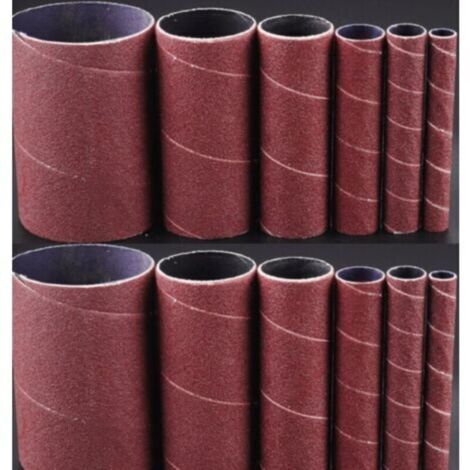 Csparkv – Lot de 12 manchons abrasifs Ø12/20/25/38/55/80mm – Grains 80 et 120 – Pour ponceuses oscillantes OSM100 et OSM600 – Accessoire consommable