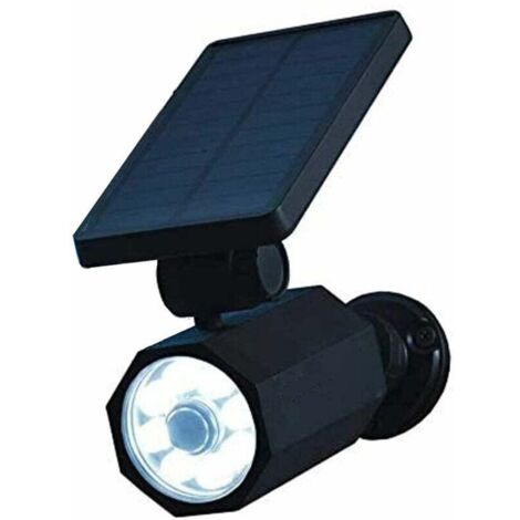 Bionic Spotlight Deluxe LED Lampes Solaires Spot à Énergie Solaire avec Détecteur de Mouvement de 25 Pieds Extérieur Étanche Résistant au Gel Éclairage Extérieur de Cour (Noir) (1/5)