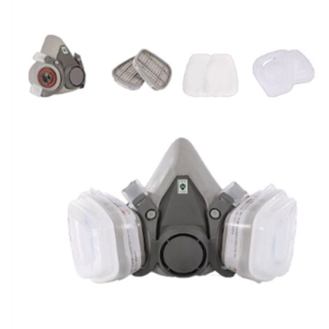 6200 Masque de Protection Respiratoire Réutilisable, Anti poussière, Anti gaz avec Filtres pour Peinture, Travaux, Bricolage, Ponçage (1/4)