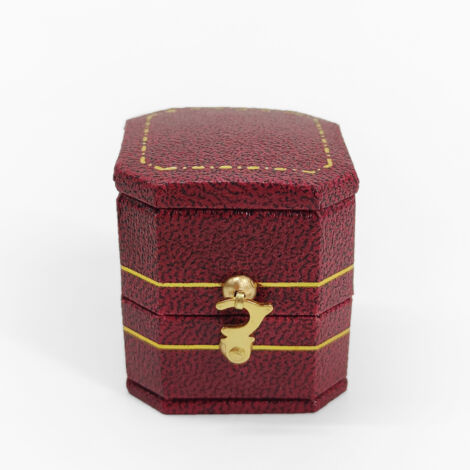 Boîte à bagues vintage bijoux présentoir organisateur boîte sortie en cuir PU(rouge) (1/5)