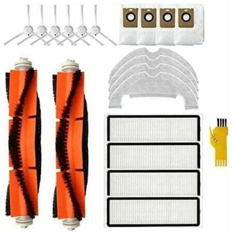 Kit d'accessoires de Rechange pour eur Robot Dreame Bot Z10 Pro D10 Plus L10 Plus 20 Packs 2 brosses principales, 4 filtres, 6 brosses latérales, 4 Chiffons de vadrouille, 4 Sacs (1/2)