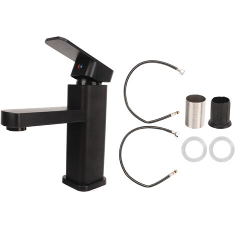 Jeffergarden – Mitigeur de lavabo réglable en acier inoxydable – Finition triple chrome – Design sans goutte – Bobine à levier unique – Pour pression basse et haute (1/9)