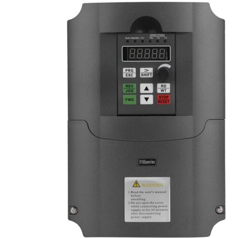 Jeffergarden – Variateur de fréquence 7,5 kW – Entrée monophasée 220 V CA – Sortie triphasée 380 V CA – Contrôle vectoriel sans capteur