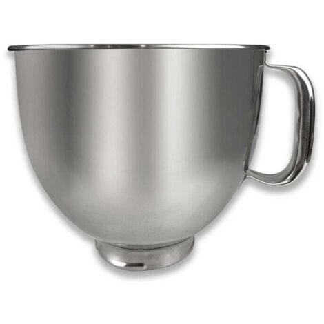 Alovez – Bol mélangeur en acier inoxydable 5QT – Compatible avec KitchenAid – Épaisseur 0,7 cm – Accessoire pour robot pâtissier - K5THSBP