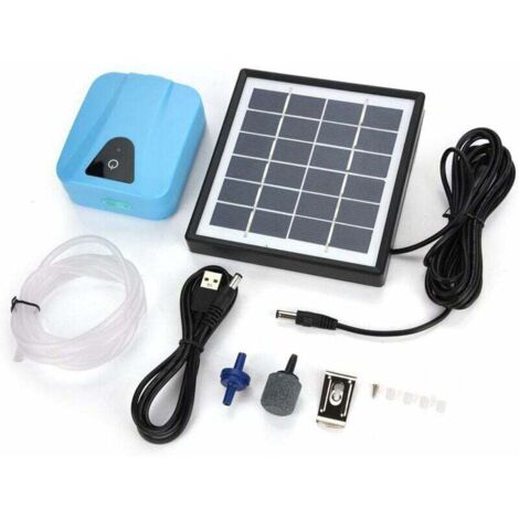 Aérateur de Bassin Solaire Professionnel, Pompe à Oxygène Pompe à Air de Bassin Pompe à Oxygène Aérateur à énergie Solaire, pour Aquariums D'aération de Bassin de Jardin 2L / Min--TRIMEC