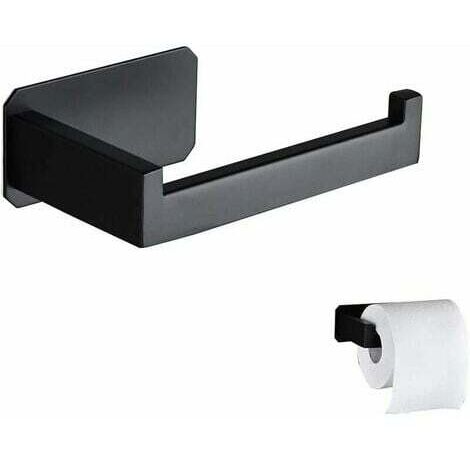 Devidoir Papier Toilette Acier Inoxydable Derouleur Papier Toilette Mural Original Sans Percage Noir Porte Papier Toilette Adhesif 3M Pour Decoration Salle de Bain WC Accessoire Cuisine