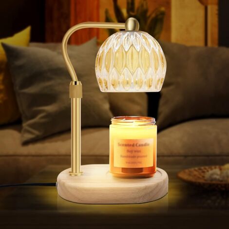Lampe Chauffe-Bougie, Lampe Chauffe-Bougie avec minuterie et gradateur Chauffe-Bougie Bougies parfumées réglables en Hauteur