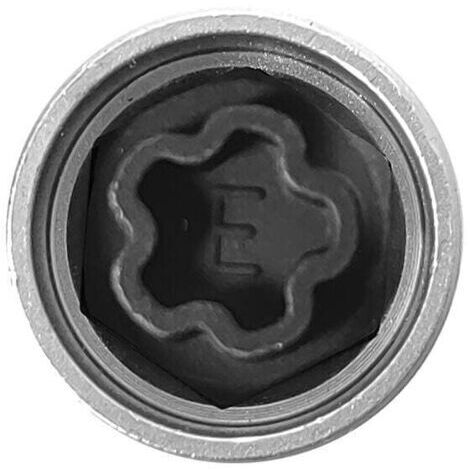 Trimec – Clé à douille antivol 17 mm pour écrou de roue de sécurité – Acier – Retrait sécurisé des écrous de blocage – Compatible Audi A6 A3 A4 A5 TT