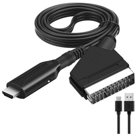 Trimec – Convertisseur Péritel vers HDMI 720P/1080P – Compatible DVD, Blu-ray, décodeurs – Câble USB inclus – Sortie HD pour TV