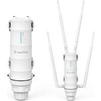 AC1200 Amplificateur WiFi/Repeteur WiFi Puissant Exterieur en Charge Poe/Dual-Band 2.4+5G/4 Antenne WiFi Longue Porte