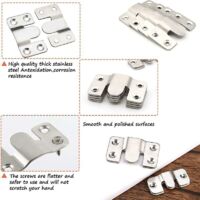 Fixation Tete De Lit VGOL 4 Paires Supports De Fixation Murale Pour Panneau De Tête De Lit Cintres à Emboîtement Robustes Connecteur De Meubles Connecteur De Canapé Sectionnel En Métal Fixation Canape