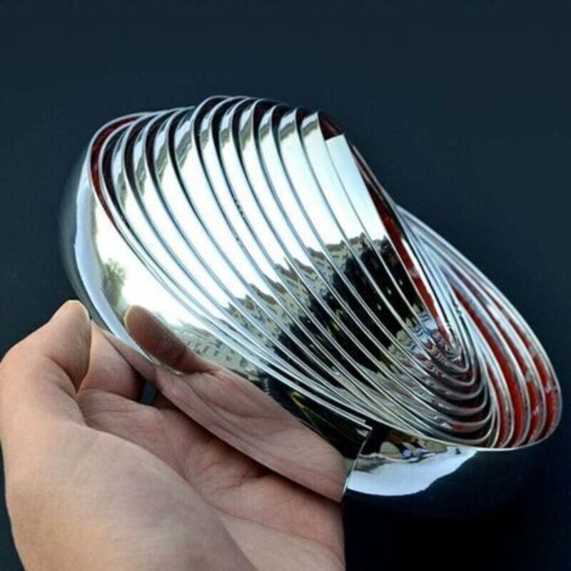 5M 18mm - Bande Adhésive Universelle Chromée pour Porte Latérale de