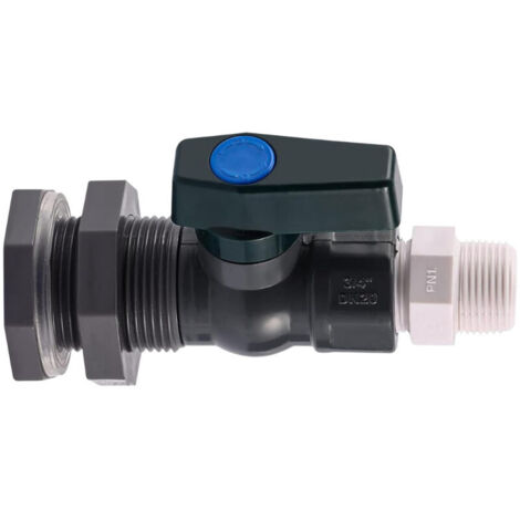 Kit adaptateur pour réservoir d'eau de pluie de jardin, connecteur PVC 3/4", convient aux seaux, réservoirs et piscines d'extérieur. (1/4)