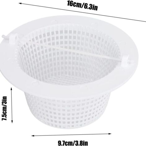 Panier de filtre de piscine Hayward SP1091W - Panier de filtre mélangeur de cendres avec crochet de débit réglable, compatible avec les nettoyeurs de piscine et les têtes d'aspirateur. (1/3)