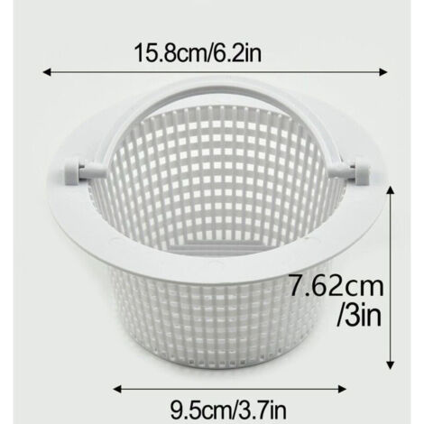 SP1096 Panier de filtre pour skimmer de piscine à fixation murale Convient pour le nettoyage et l'entretien de la piscine, facile à installer et à remplacer. (1/3)