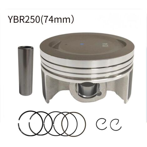 Piston 74mm pour Yamaha YBR250 / XTZ250 - Kit Complet avec Segments - Pièce de Rechange de Précision pour Moteur 250cc (1/4)