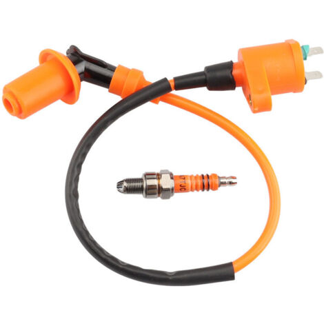 Pièces détachées pour motos tout-terrain/quads : bobine d'allumage haute tension GY6 50cc 70cc 150cc, bougies d'allumage (1/4)