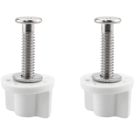 Un ensemble de 6 vis de serrage manuel de 45 mm pour abattant de toilette, anneau de base d'abattant de toilette, charnières et boulons, abattant de toilette, accessoires de réparation et d'installati (1/3)