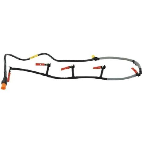 Les conduites de carburant haute pression BB3Q-9K022-BH et BB3Q9K022BH présentent une fuite au niveau du circuit de retour d'injecteur du moteur diesel Ford Ranger 3.2 TDCi. Collier de serrage corresp (1/4)