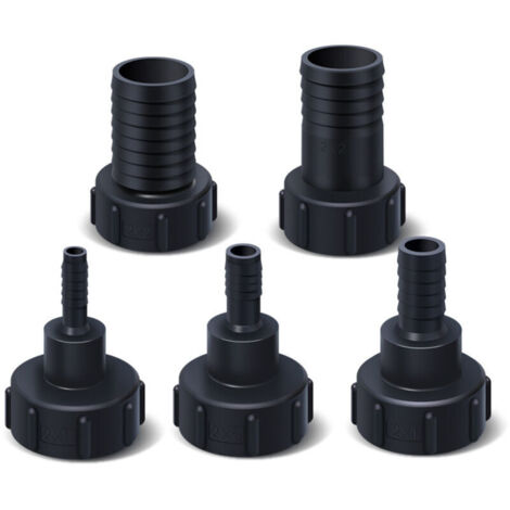 Accessoires de connecteur de baril de tonne IBC Connecteur en plastique de 1 pouce 1/2 tuyau Boîte carrée de transfert à 6 points Connecteur de baril chimique (6 pièces) (1/3)